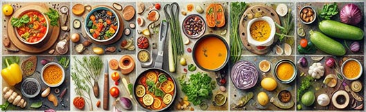 collage de varias recetas de ratatouille